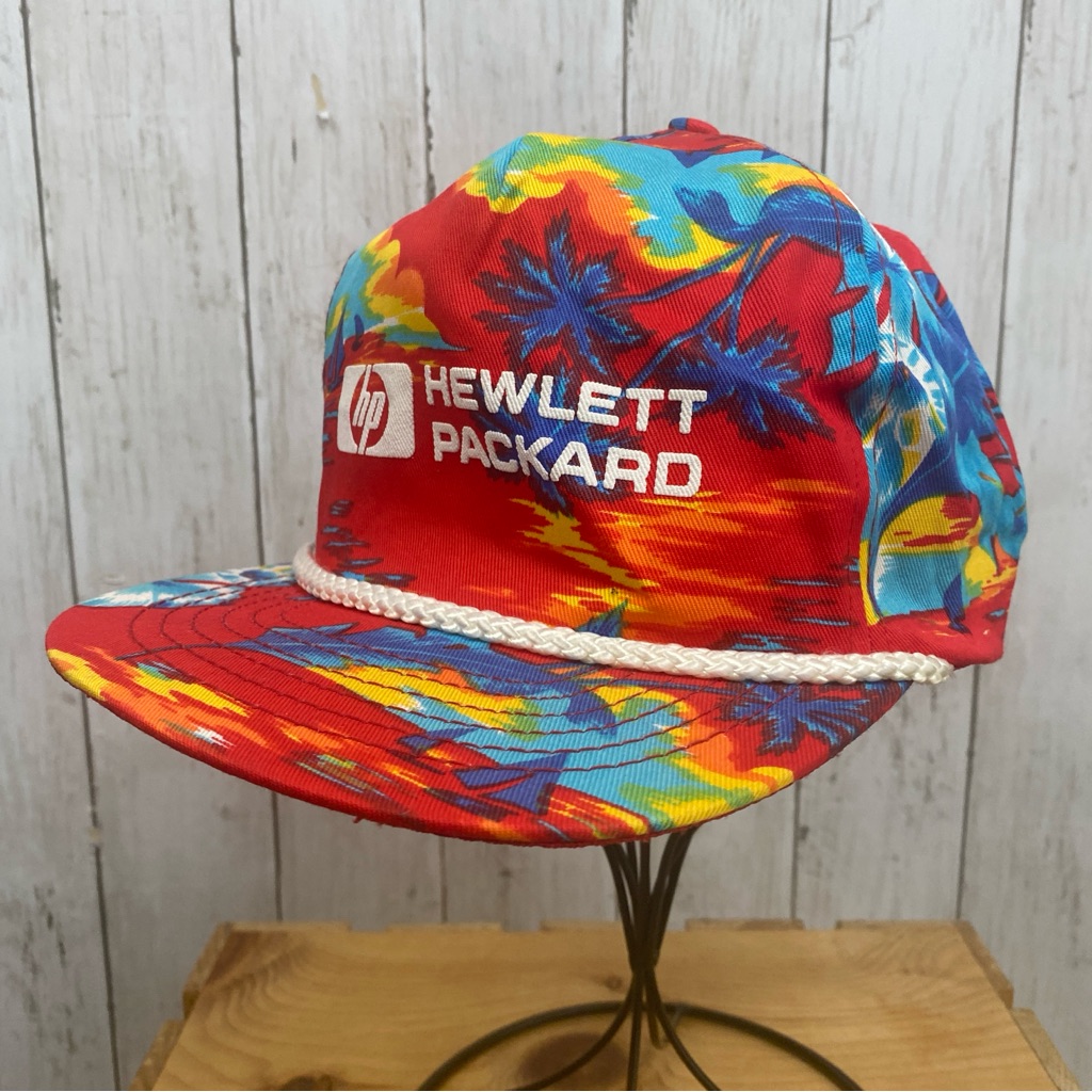 Vintage San Sun Hawaiian Hp Hewlett Packard Snapback Hat Rope Tropical 90s Vibe
